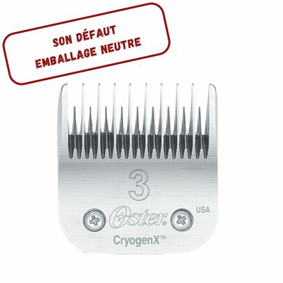 Tête de coupe N°3 CryogenX Oster : emballage neutre